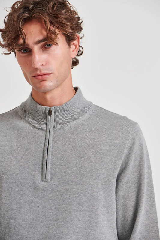 Funkybuddha knitwear halfzip image number null