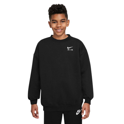 Boys sportswear Air fleece crew, Black, medium
