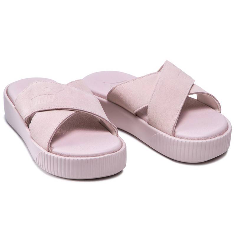 Puma platform suede womens sandals-null