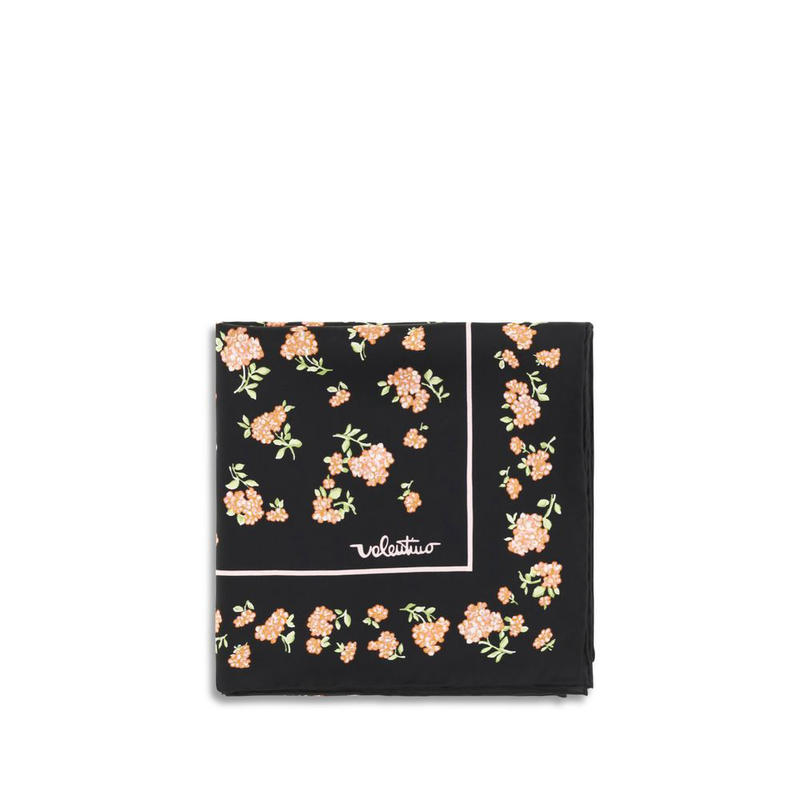 Black silk scarf-null