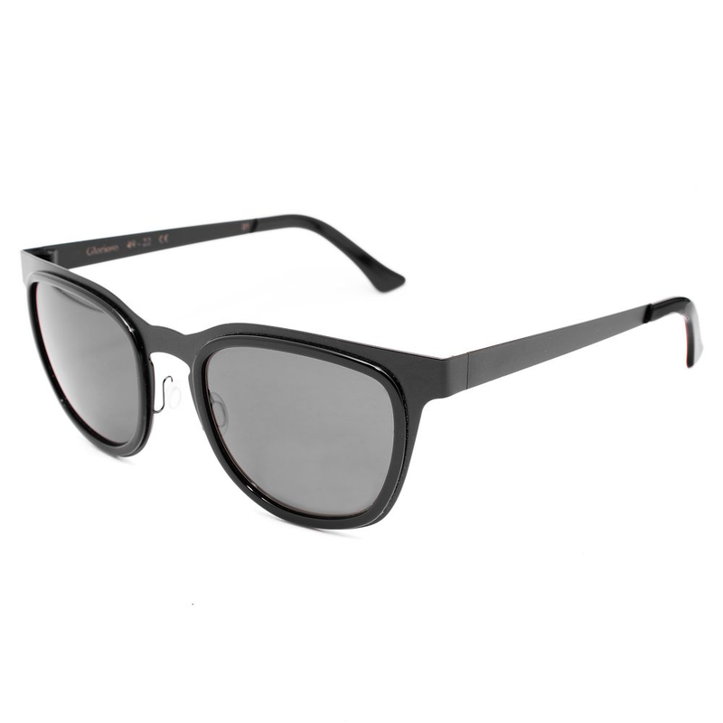 Black stainless steel sunglasses-null
