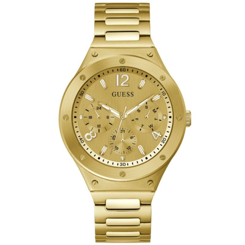 Gold stainless steel dress watch-null