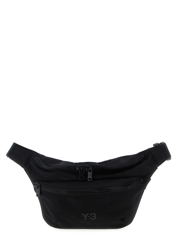 Black polyamide crossbody bag-null