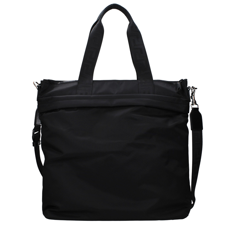 Black nylon shoulder bag-null