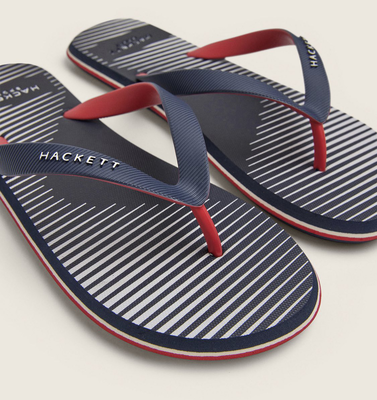 Hackett man summer logo flip flops hms21278, Navy, medium