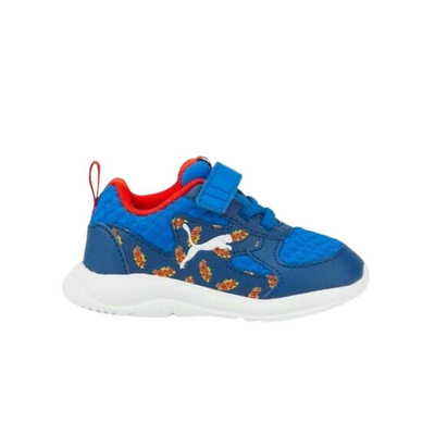 Fun racer comics kids shoes, Blue / White, medium