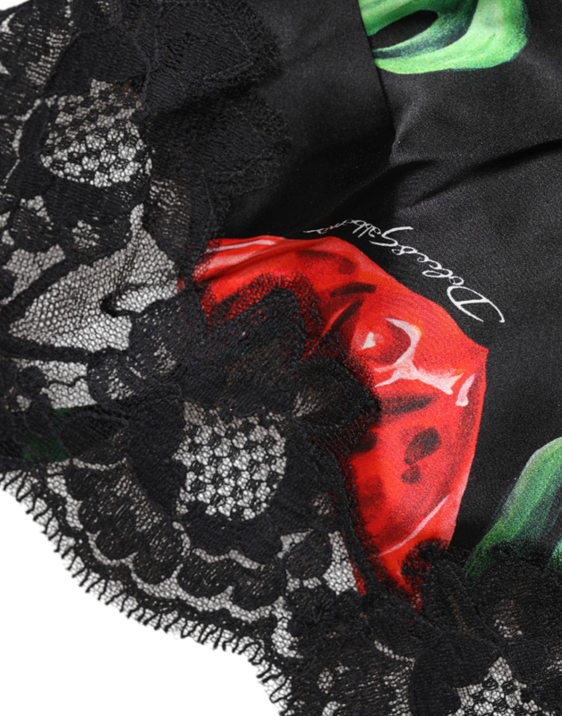 Multicolor floral silk tank lingerie underwear-null