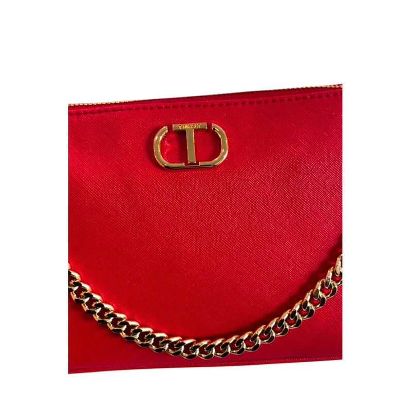 Red pu women crossbody bag-null