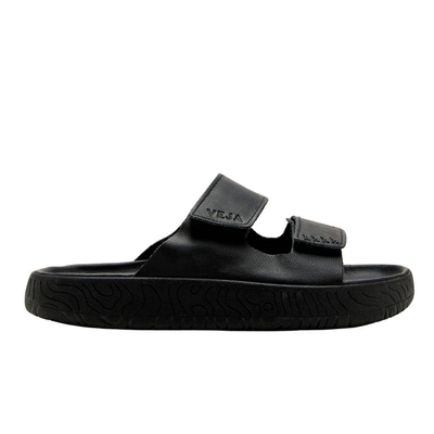 Etna leather sandal, Black, medium