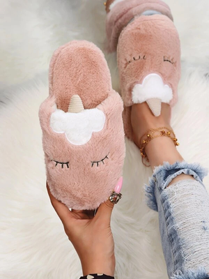 Cotton winter slippers #md6026, Rosybrown, medium
