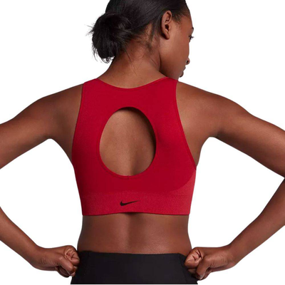 Women seamless sports bralette, Red / Black, medium
