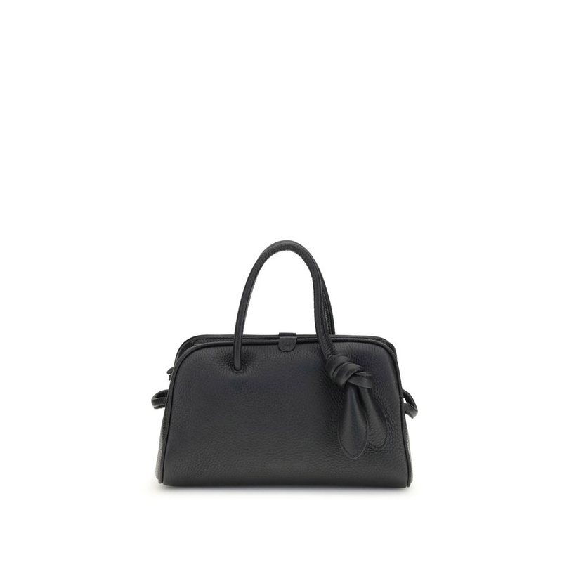 Black calf leather bos taurus handbag-null