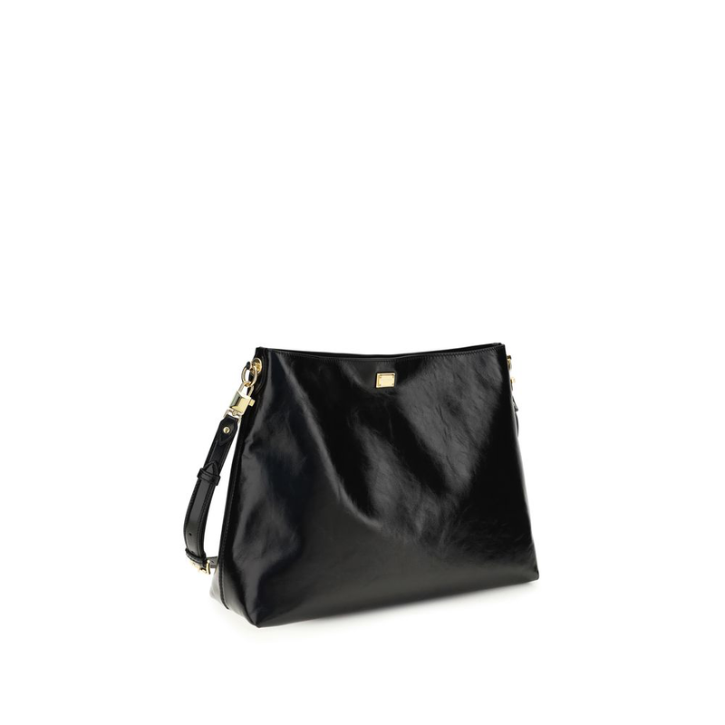 Black calf leather bos taurus shoulder bag-null