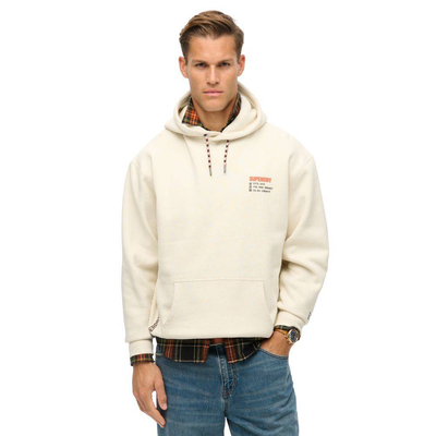 Utility sport logo loose hoodie, Grey, medium