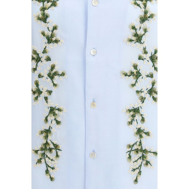 Blue cotton dress shirt-null