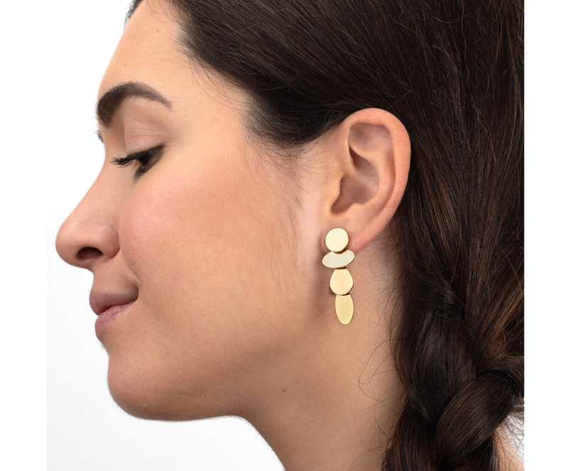 Ovals design earrings-null