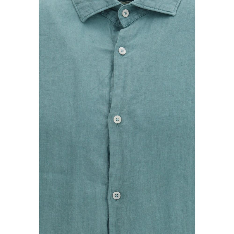 Bicolor linen shirt-null