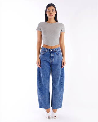 Gwen super sw cropped jeans, Blue, medium