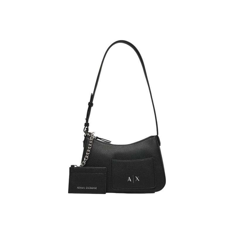 Black polyester handbag-null