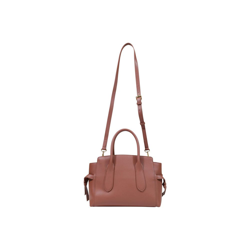 Brown polyethylene handbag-null
