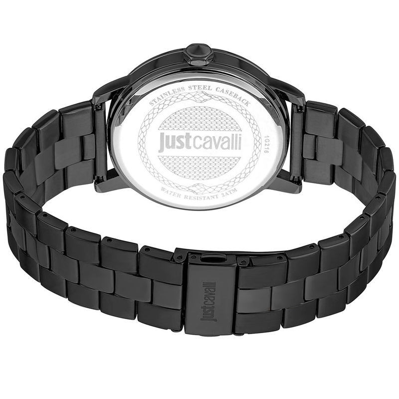 Black stainless steel dress watch-null