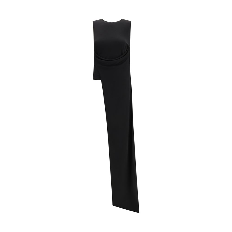 Black viscose cocktail dress-null