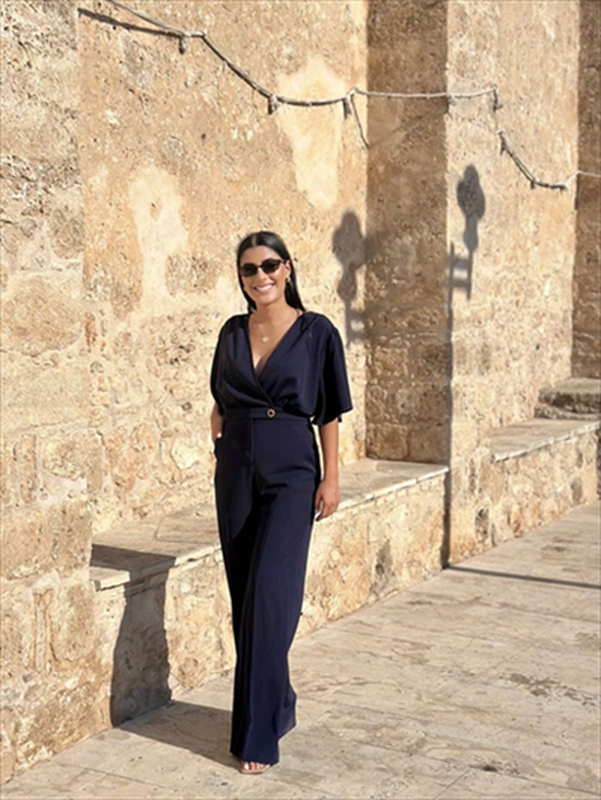Jumpsuit crepe cross front-null