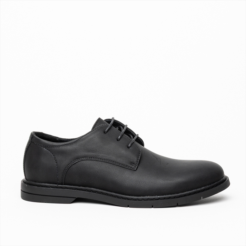 Southport lace up textured casual shoes with contrast sole-null