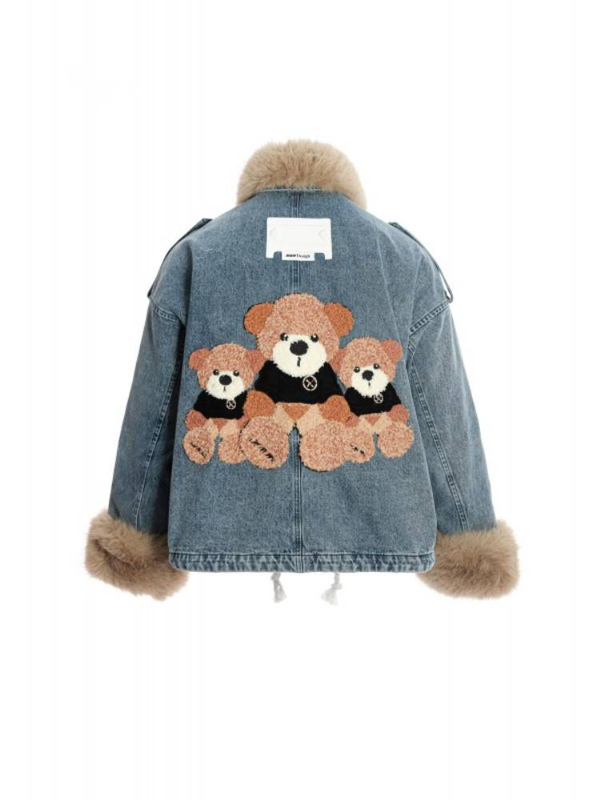 Mwm teddy jacket with faux fur-null
