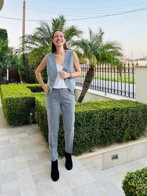 Trouser cigarette stripe, Grey Rige, medium