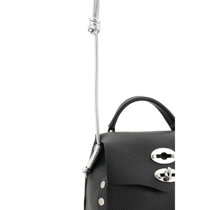 Black calf leather bos taurus shoulder bag-null
