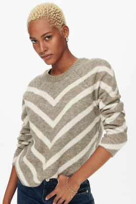Only eliza knitwear, Ecrumocca, medium