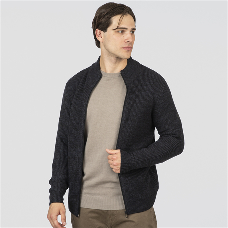 High neck knitwear cardigan-null