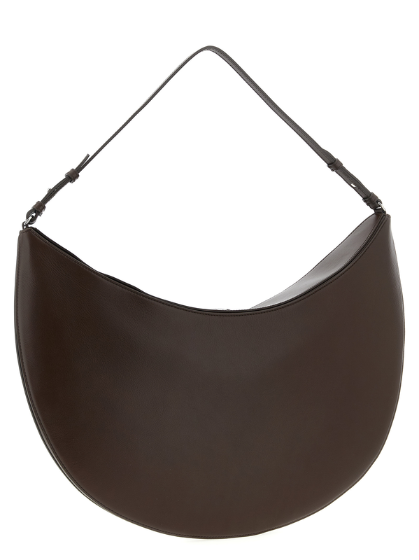 Brown calfskin shoulder bag-null