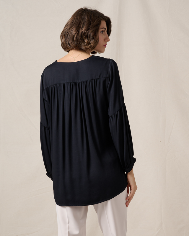 Blouse cotton balloon long sleeve-null