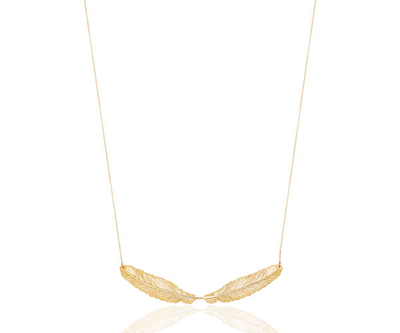 Leuce double big necklace, Gold Plated 18k, medium