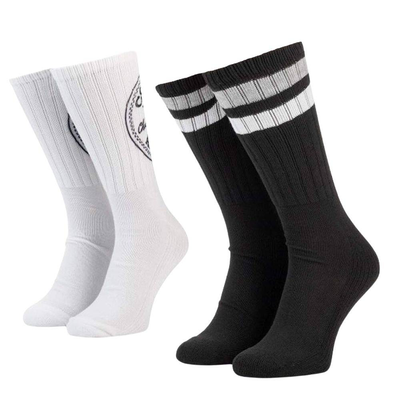 Socks  fashion crew 360 2-pairs socks, White / Black, medium