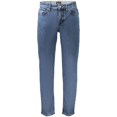 Blue cotton men's jeans, Blue, medium