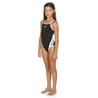 Girls team stripe junior swimsuit