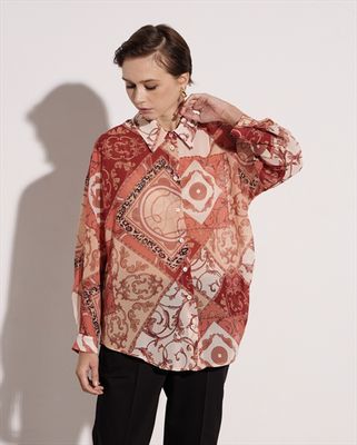 Shirt chiffon printed