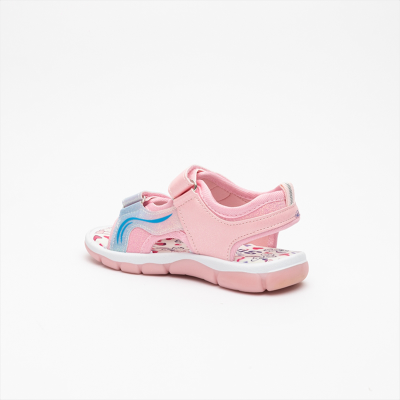 Stitch playful double velcro strap sandals with lights on sole-null