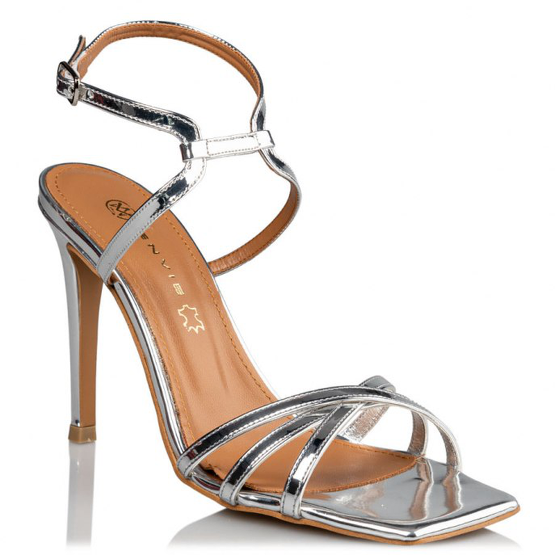 Stiletto sandals -silver-null
