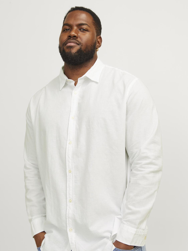 Plussize jjelinen shirts - white-null