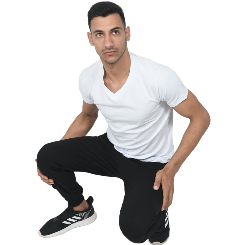 Slim v neck t-shirt with spandex #8025 image number null