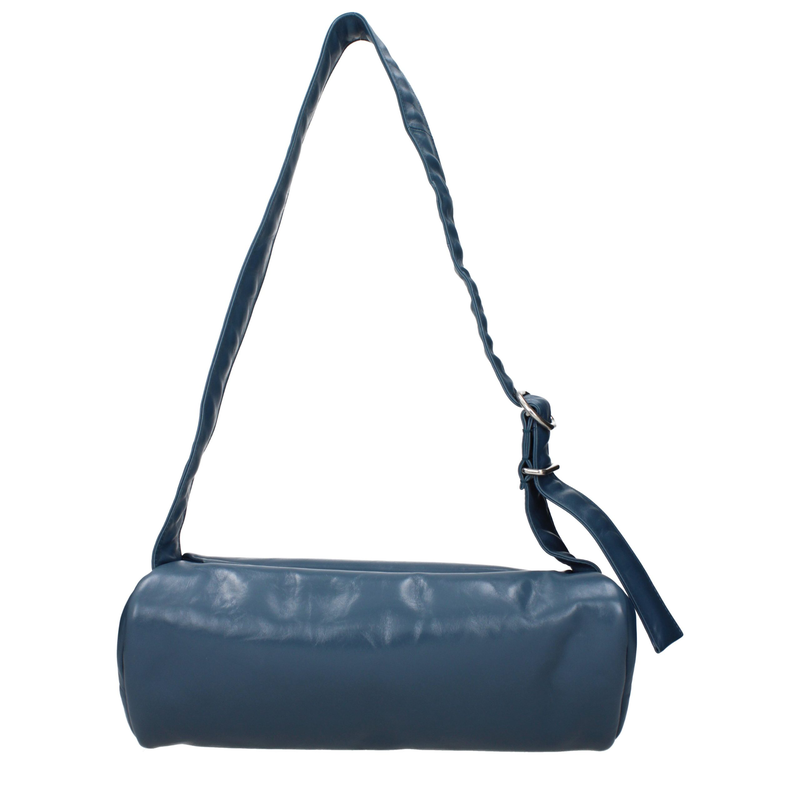 Blue leather crossbody bag-null