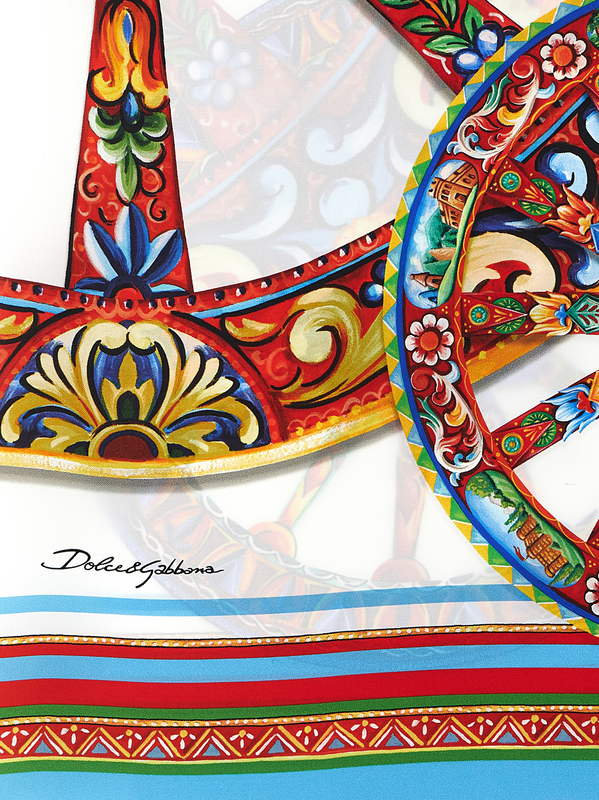 Multicolor silk foulard-null