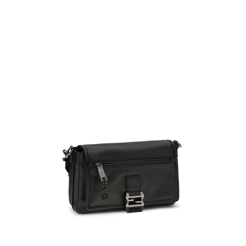 Black calf leather bos taurus shoulder bag-null