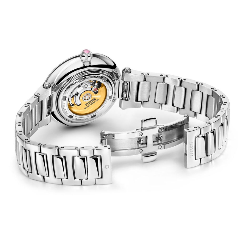 Gray stainless steel dress watch-null