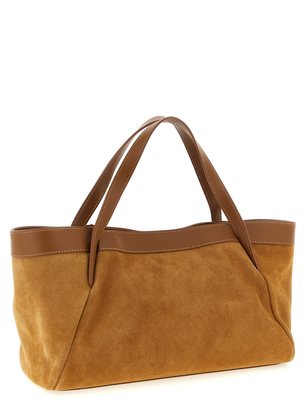 Brown polyethylene shoulder bag-null