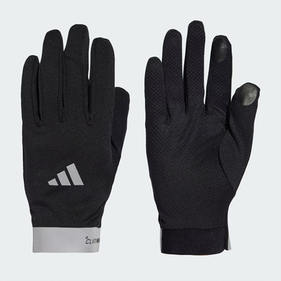 Adidas run gloves, Black, medium